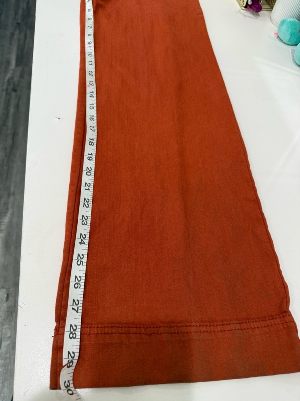 Montrez Wide Leg Jumpsuit Rust Orange Overalls Adjustable Top Boho Flare Pants - Picture 8 of 13